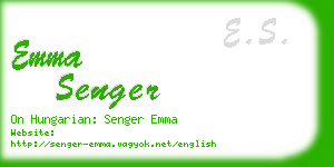 emma senger business card